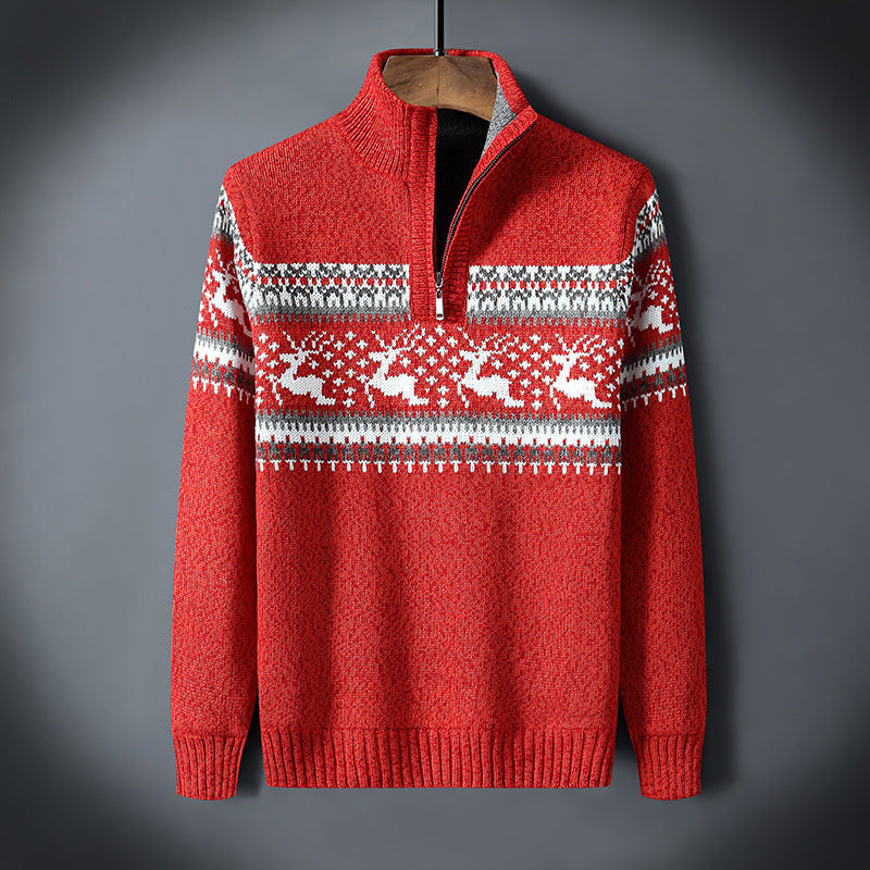 Rudolph Quarter-Zip Sweater