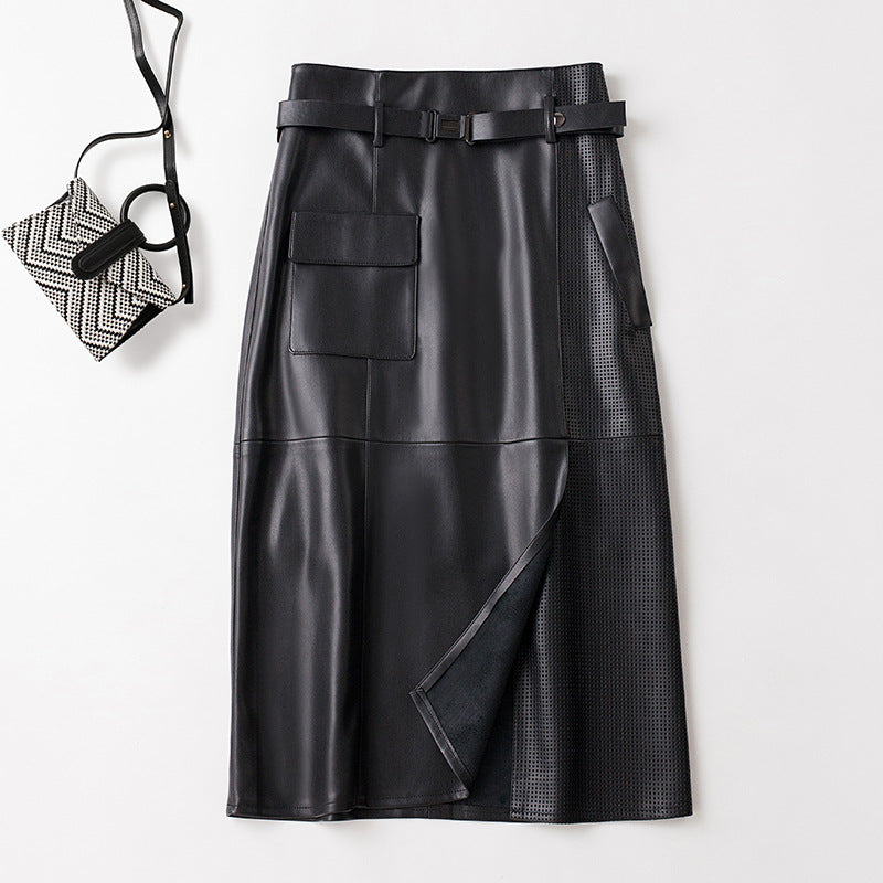 Samantha Leather Skirt