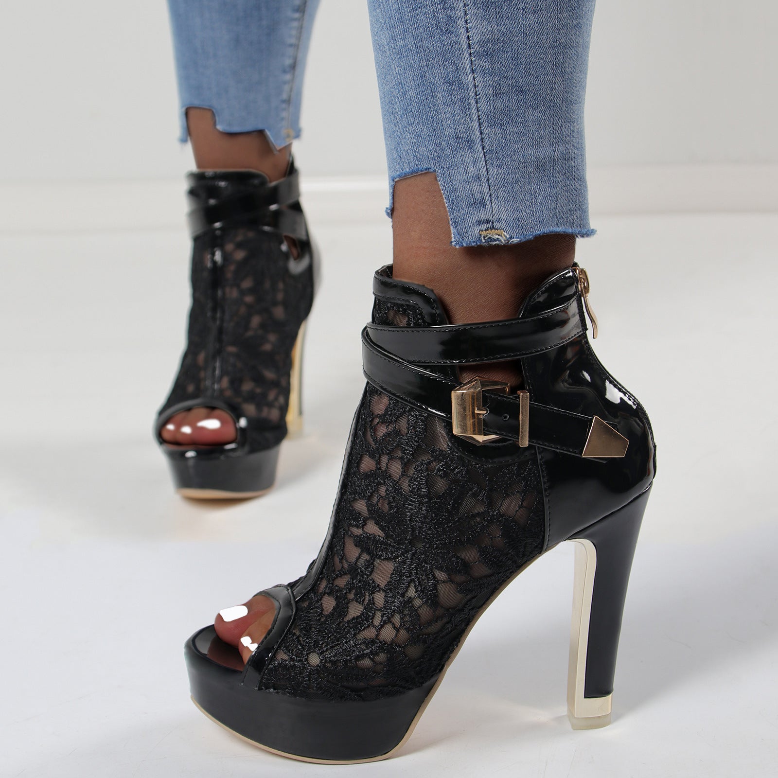 Alyson Lace Heels
