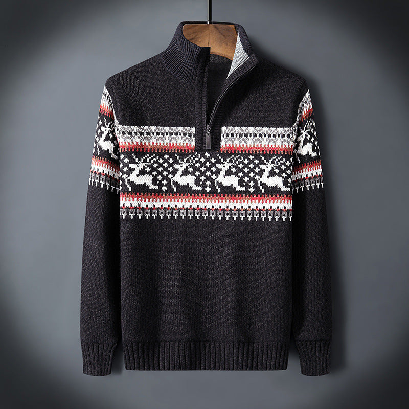 Rudolph Quarter-Zip Sweater