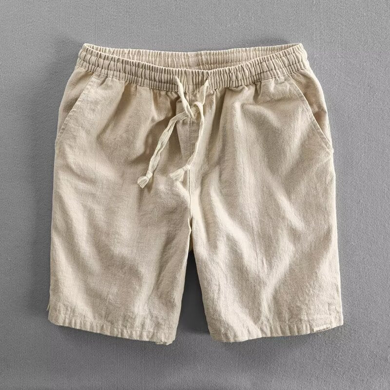 Marcello Linen Shorts in Black