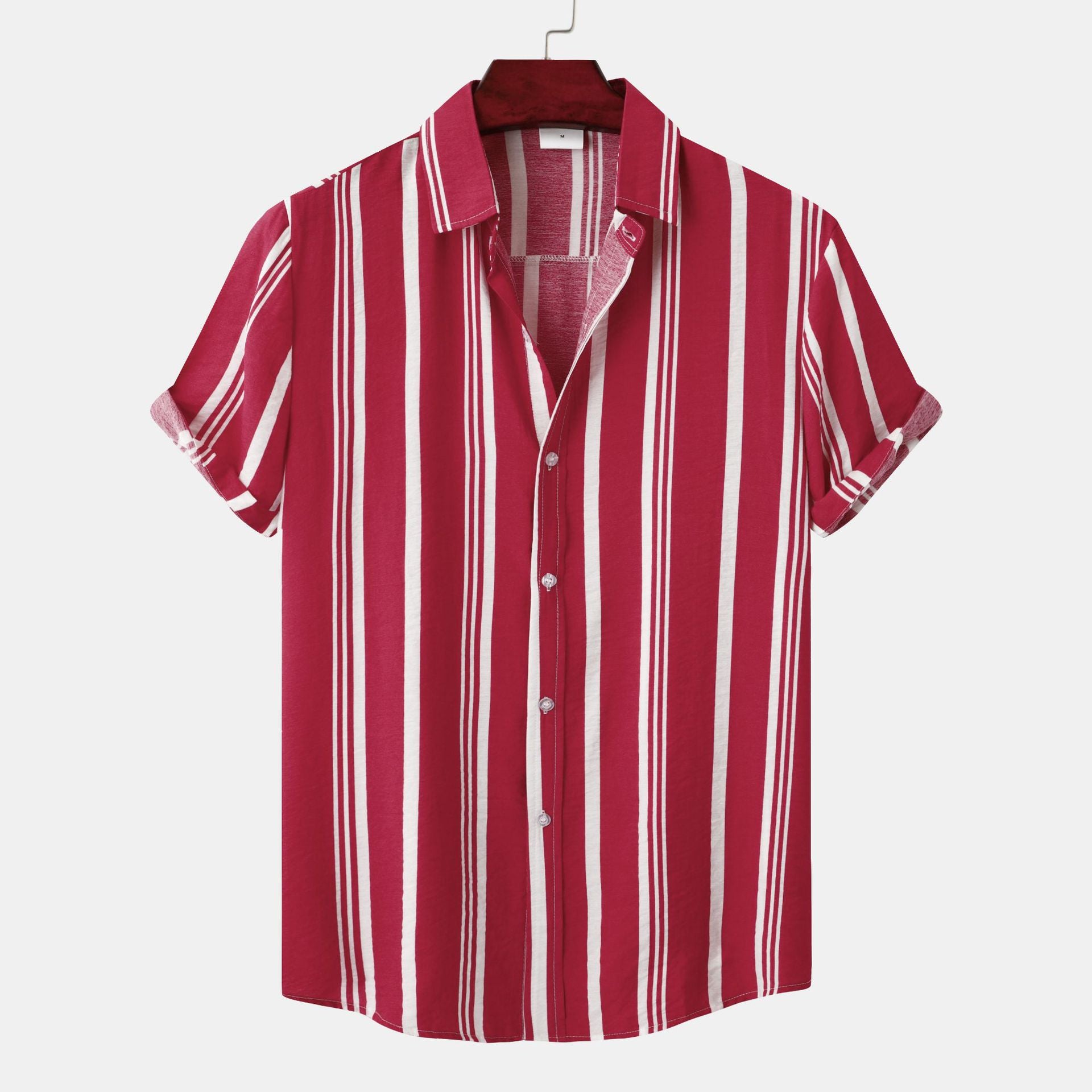 Vincenzo Striped Shirt in Red