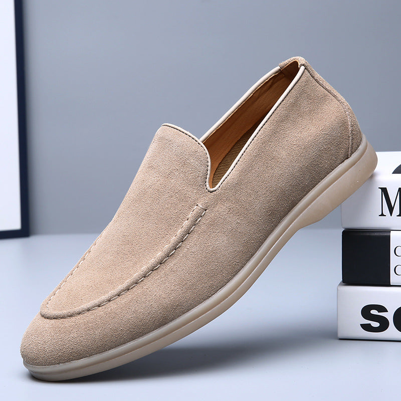 Lorenzo Suede Loafers in Light Brown