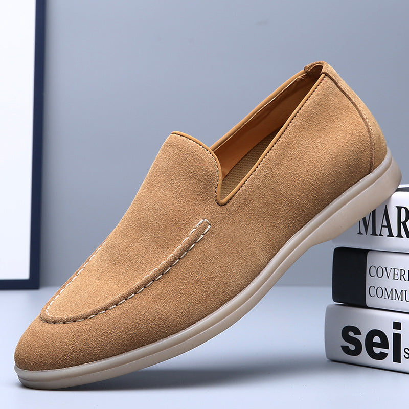 Lorenzo Suede Loafers in Beige